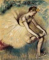 Degas, Edgar - Dancer Putting on Her Slipper
